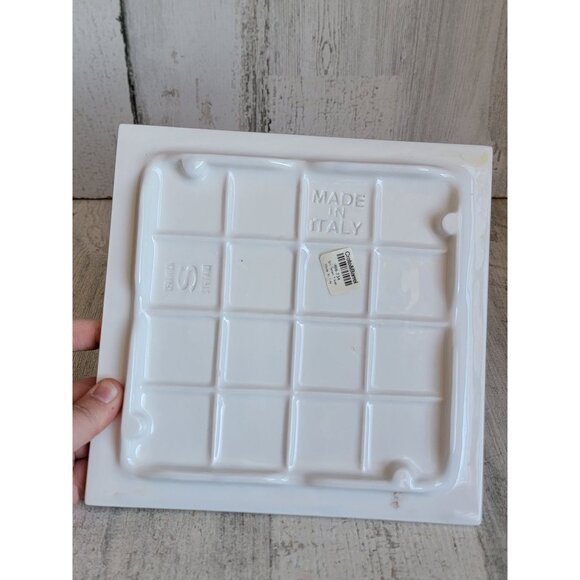 Crate Barrel snowman trivet tile ceramic home decor xmas - Picture 4 of 5